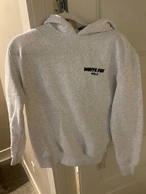 White Fox Boutique Light Gray Logo Hoodie